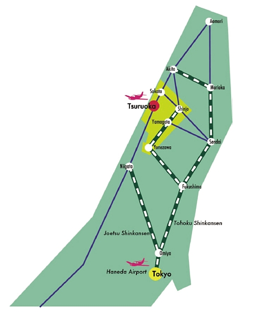 Air route map