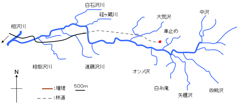 中の俣川流域図