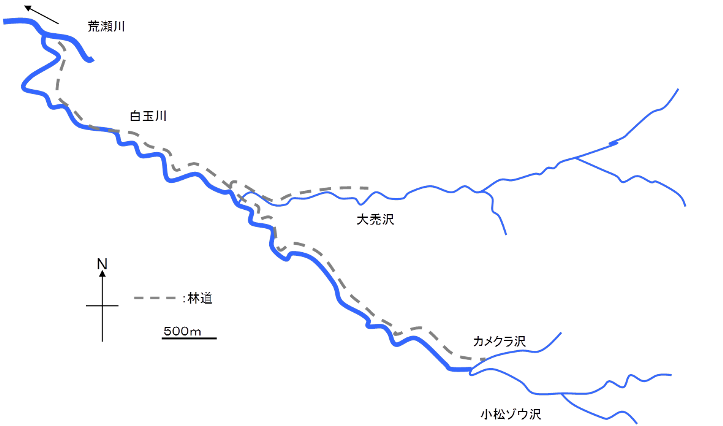 白玉川流域図