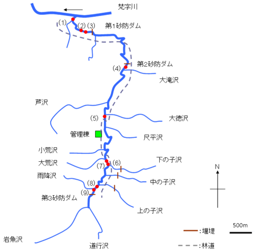 早田川流域図